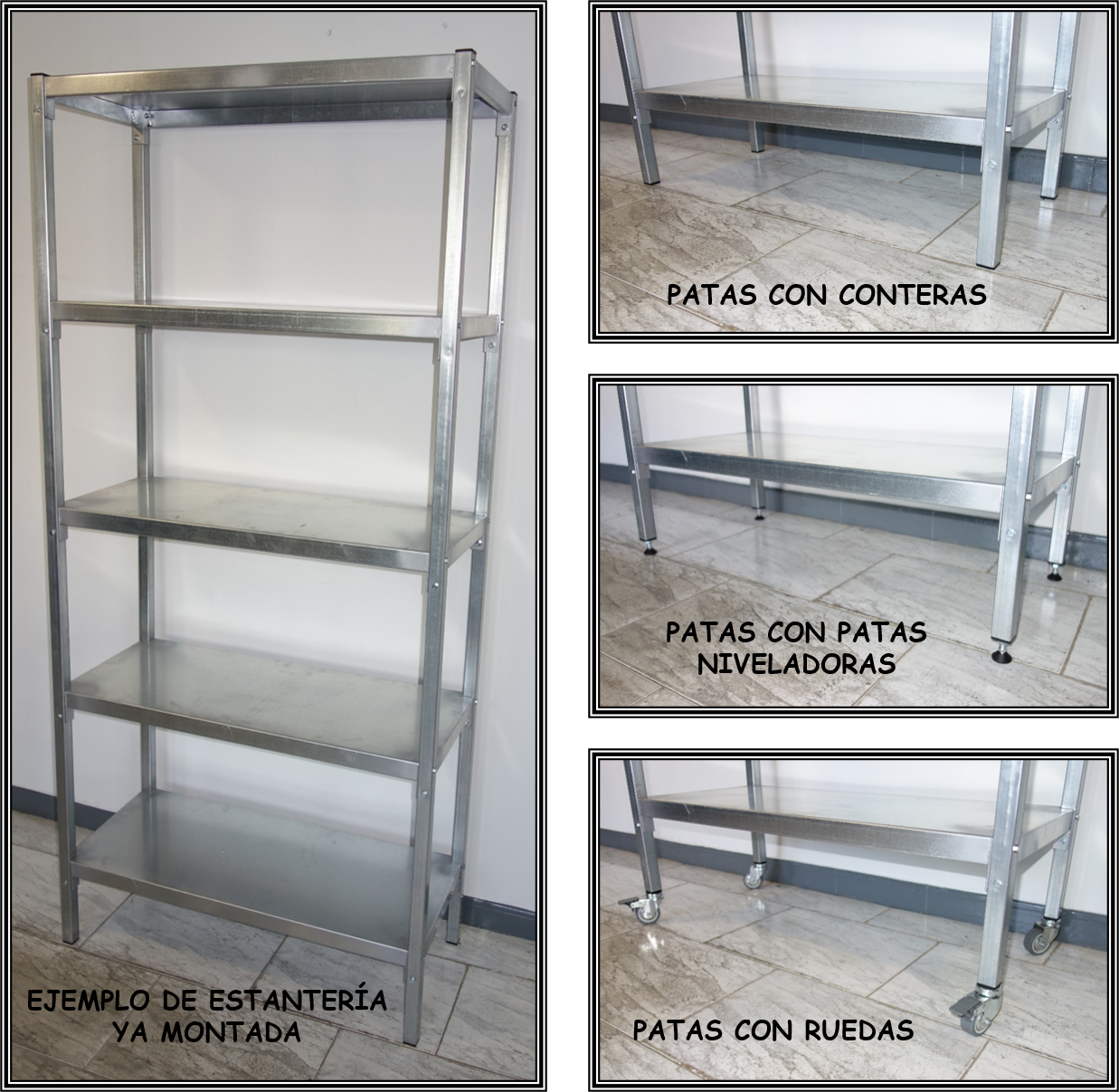 ESTANTERIA completa galvanizada